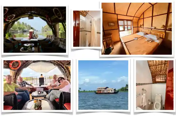 Das Hausboot Tour und Übernachtung am Backwaters in Kerala, Indien