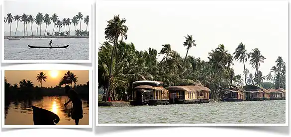 Hausboot in Kerala Backwaters in Indien